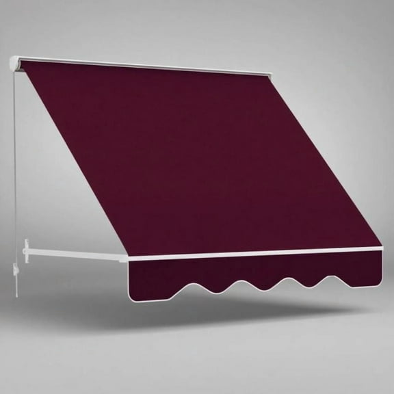 Window Awning Arm Manual Retractable Window Awning Sun Shade Shelter for Patio Balcony Outdoor On-Site