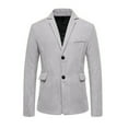 thumbnail image 3 of Hueook Blazers for Men Big Tall Clearance Men's Two Piece Suit Long Sleeve Business Wedding Party Jacket Vest Pants Coats for Men, 3 of 7