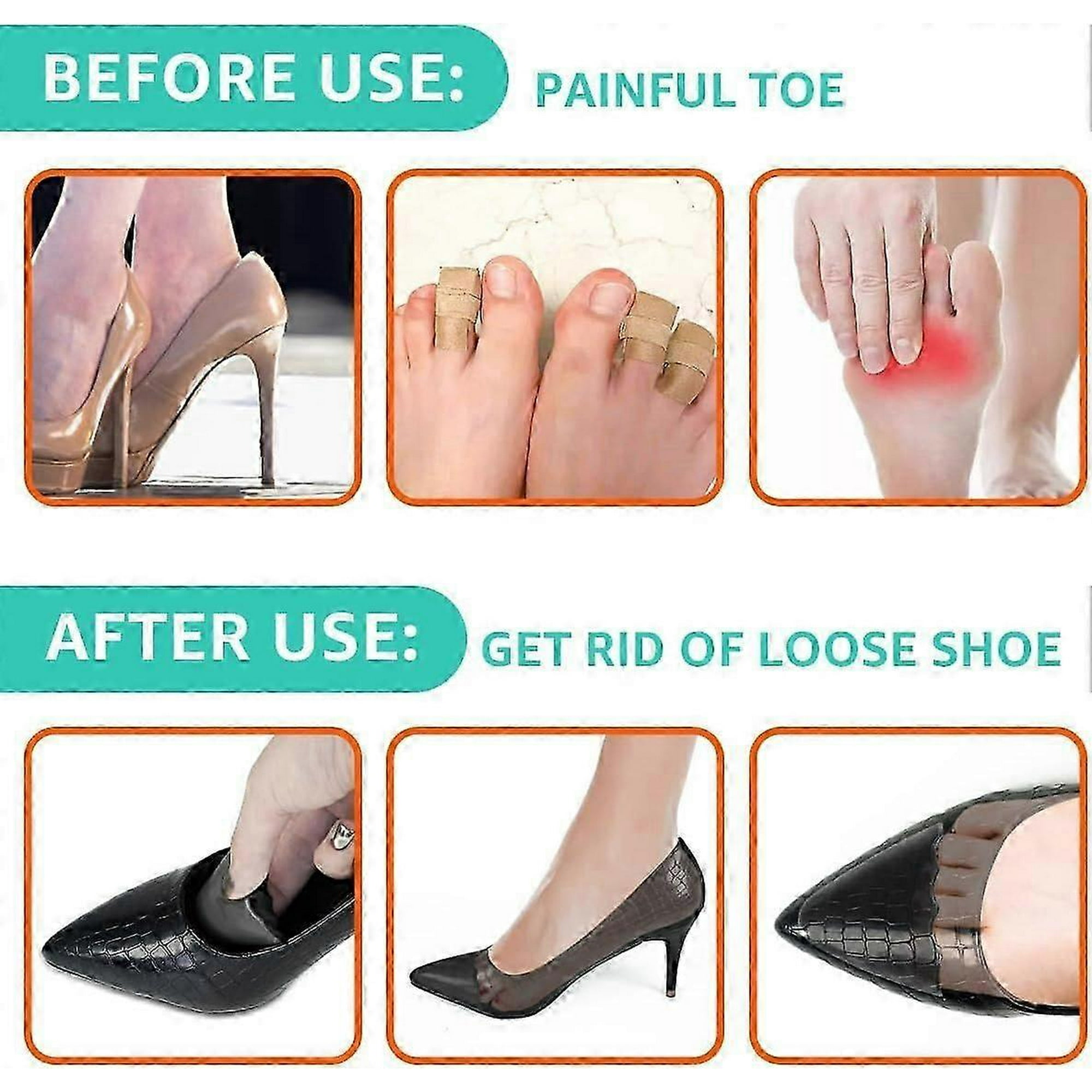 Inserts de Remplissage de Chaussures pour Chaussures Lâches