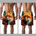 thumbnail image 3 of luoweisi Men's Beach Shorts Quick Dry Swim Trunks with Mesh Lining Fox M, 3 of 5