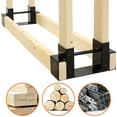 thumbnail image 3 of Powder-Coated Steel Adjustable Firewood Log Rack Brackets Heavy Duty for Wood, 3 of 3
