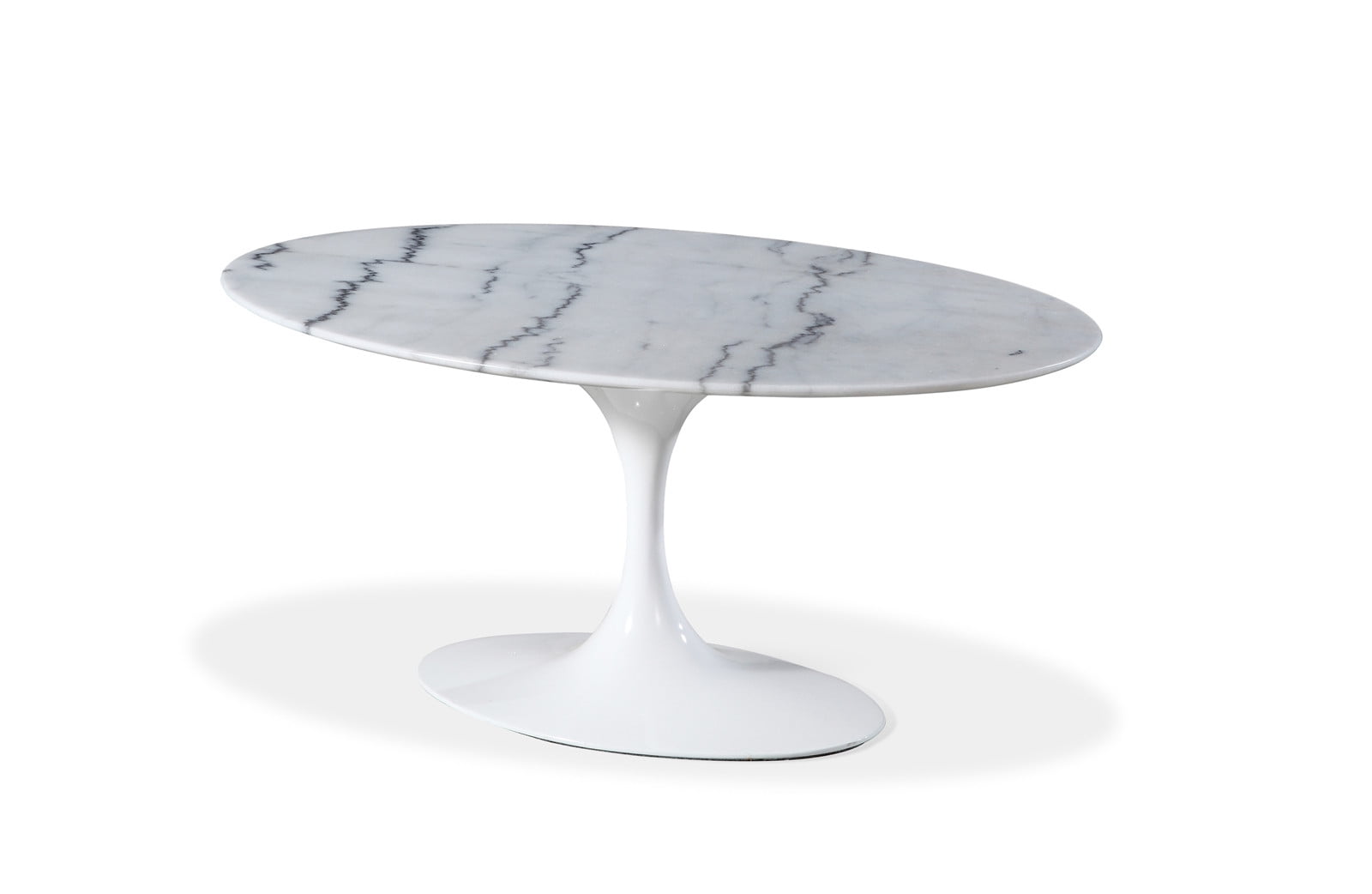 Mid Century Modern Saarinen Style Tulip Marble Oval Dining Table 66 Mid Century Modern Saarinen Style Tulip Marble Oval Dining Table 66 W