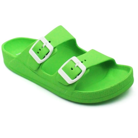 

LAVRA Women Double Buckle Sandals EVA Adjustable Rubber Slides