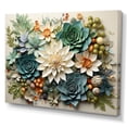 thumbnail image 2 of Designart "Green Succulents Flowers peaceful Succulents VI" Floral Canvas Print, 2 of 5