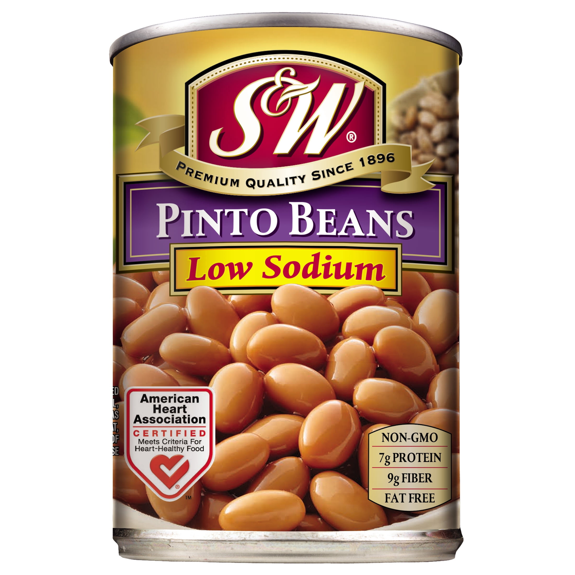(5 pack) S&W Pinto Beans - Low Sodium - 15.5 oz. Can
