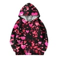 thumbnail image 4 of 2026 Valentine's Day Girls Hoodies Casual Crewneck Sweatshirt Long Sleeve Pullover Tops with Pockets Clothes for Girls Size 3-14, 4 of 6