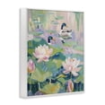 thumbnail image 2 of Stupell Industries Modern Duck Pond with Lotus Flowers White Framed Giclee Art, 24 x 30, by The Prints Vibe, 2 of 8