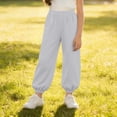 thumbnail image 6 of VEKDONE Toddler Boys Girls Joggers Kids Elastic Waist Baggy Sweatpants Breathable Relaxed Fit Everyday Casual School Play Bottoms, 6 of 9