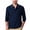 Navy, variant on Men's Polo Shirts 3 Button Quick Dry Performance Long Sleeve Work Shirts Pique Jersey Golf Shirt White
