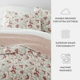 thumbnail image 6 of Noble Linens 3-Piece Rose French Jacobean Reversible Quilt Set, Twin, 6 of 8