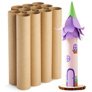 Tubeequeen Kraft Mailing Tubes with End Caps - Art Shipping Tubes 4-Inch x 12-Inch L, 6 Pack, Women's, Brown