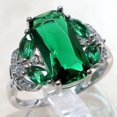 thumbnail image 3 of SmartBy Wide Exquisite Workmanship Women Ring Alloy Faux Gem Rhinestone Wedding Band Jewelry Accessory, 3 of 8