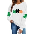 thumbnail image 3 of Tauxra Chandail de la Saint-Patrick pour Femmes à Manches Longues, Col Rond, Coupe Ample, Blouse Tunique Décontractée, 3 of 6