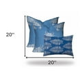 thumbnail image 3 of HomeRoots Blue, White Crab Blown Seam Coastal Throw Indoor Outdoor Pillow, 3 of 7