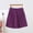 🔥 Purple, variant on Womens Plus-Size Jacquard Elastic Waist Pocket Shorts Pull-On High Stretch Breathable Fabric Relaxed Fit with Functional Pockets for Summer Lounge Travel Everyday Comfort, Plus Size, Casual