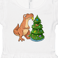 thumbnail image 4 of Inktastic Tyrannosaurus Rex Decorating Christmas Tree Girls Baby Dress, 4 of 5
