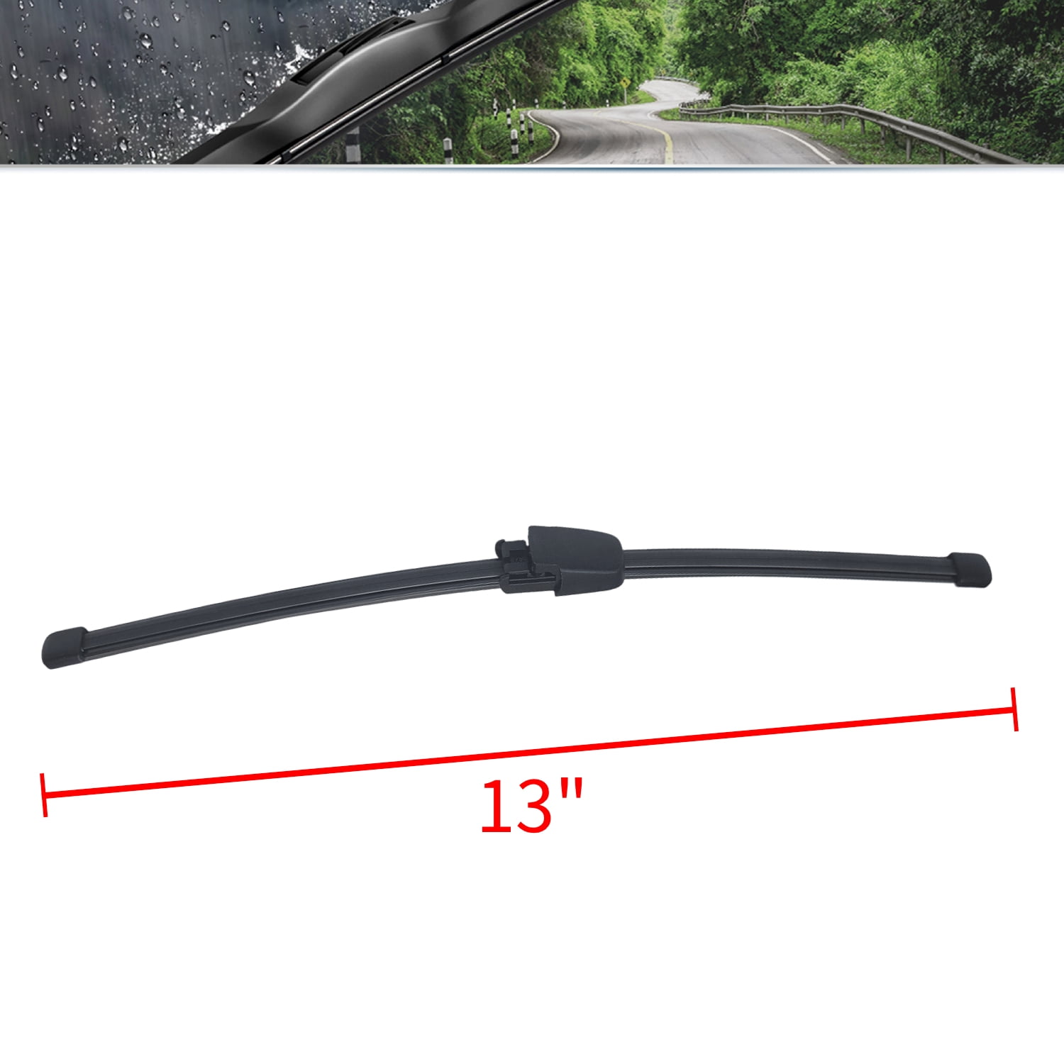 SOCOOL 3 Wipers 24+21+13V Front Windshield Wiper Blades with Rear Wiper Compatible with 2009-2017 Volkswagen Tiguan，2PCS Front Wiper + 1PC Rear Wiper (Set of 3)，Y22M572B