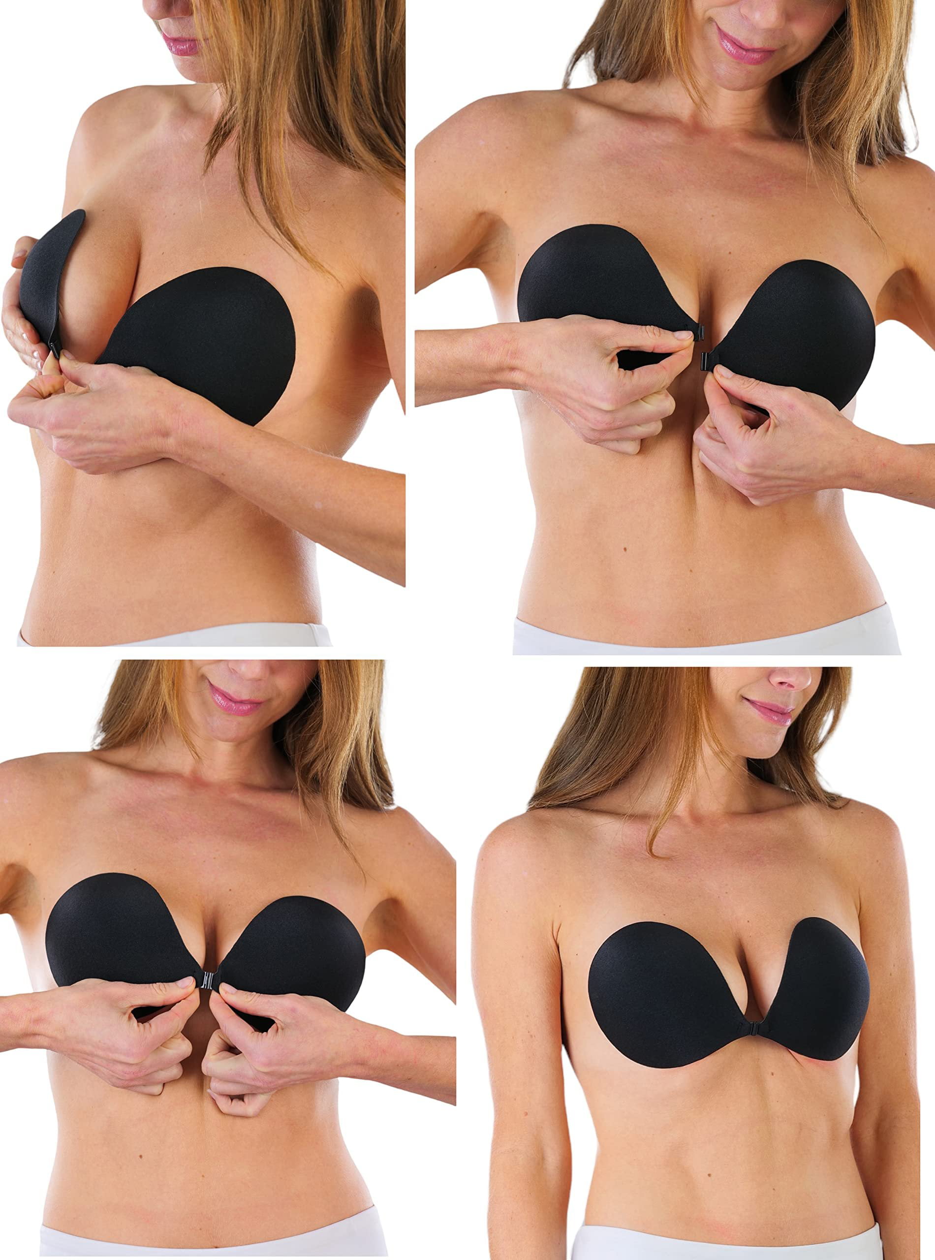 ToBeInStyle Women's Single Pair Self Adhesive Heart Shaped Cleavage  Enhancing Lift Bra