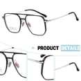 thumbnail image 3 of Gafas de bloqueo de luz azul para mujer/hombre, gafas retro de moda con montura grande, gafas para juegos de ordenador, 3 of 5