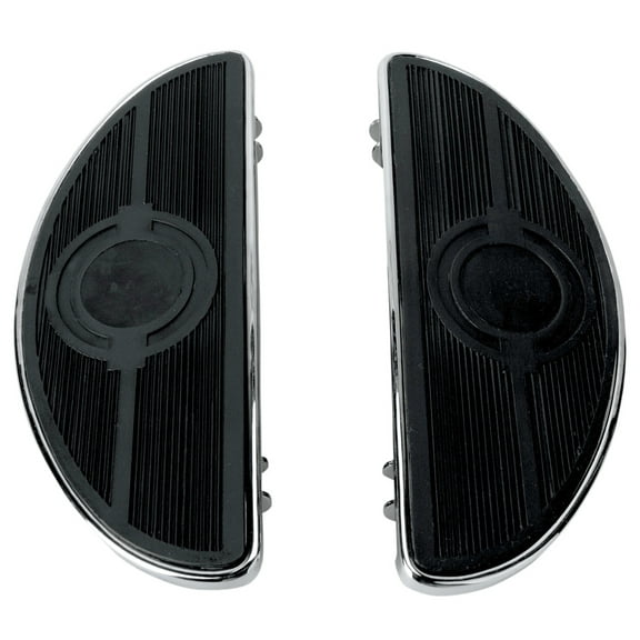 Drag Specialties Half Moon Chrome Rigid Floorboards Harley FLT (1621-0161)