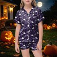 thumbnail image 2 of Futezty Halloween Girls Pajamas 2 Piece Soft Short Sleeve Pjs Set for Kids Loungewear Clothing 2T-13T, 2 of 4
