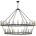 thumbnail image 7 of bokifol Wagon Wheel Chandelier 2 Tier 48-Light 58",Black and Gold Farmhouse Industrial Chandelier Rustic Candle Pendant Light Extra Large for High Ceilings,Living Room Foyer, 7 of 7
