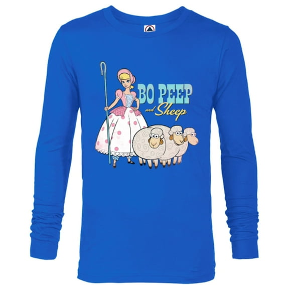 Disney Pixar Toy Story 4 Bo Peep and Sheep T-Shirt - Long Sleeve T-Shirt for Men - Customized-Royal