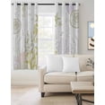 thumbnail image 4 of Ocean Coral Blackout Curtains for Bedroom Living Room, Green Shell Seahorse Starfish Abstract Texture 63 In Long Thermal Insulated Room Darkening Drapes Grommet Window Treatments, 52 x 63 In, 4 of 9
