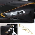 thumbnail image 3 of TINKI Real Carbon Fiber Interior Door Panel Trim Strip Compatible with Chevrolet Corvette C8 2020-2023, Auto Inner Door Panel Decorative Strip Sticker, 3 of 12