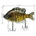 thumbnail image 5 of (2 pack) Bassdash SwimPanfish Multi Jointed Panfish Bluegill Swimbaits Hard Topwater Bass Lures Fishing Lure Crank Saltwater 3.5in/0.85oz, 5 of 6