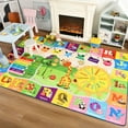 thumbnail image 4 of TWINNIS Kids Play Rug Animal Carpet ABC Educational Rug Mat Kids Area Rug for Playroom,Bedroom,Nursery Room,4'X6',Green&Yellow, 4 of 8