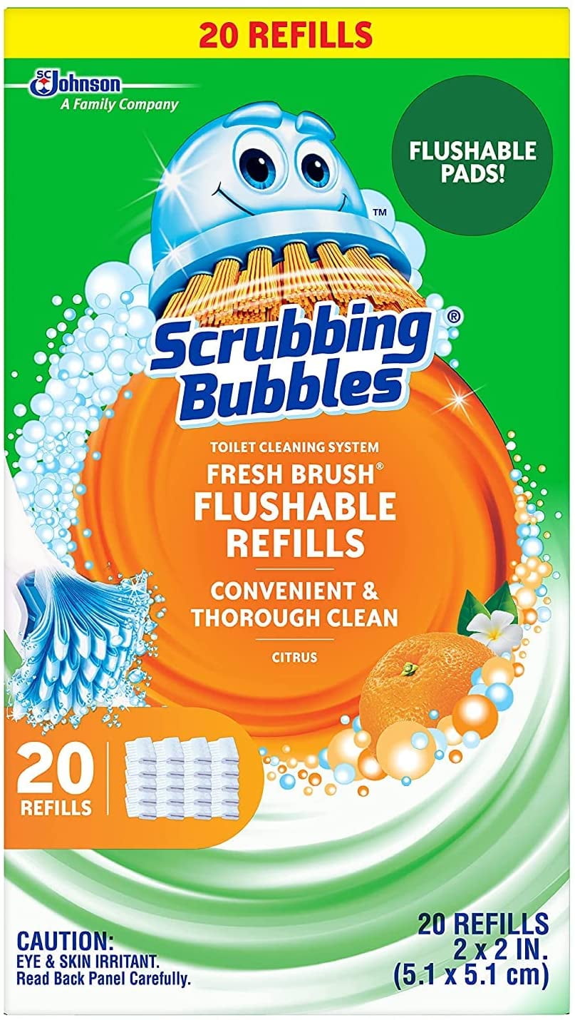 Scrubbing Bubbles Fresh Brush Flushables Refill, Toilet and Toilet Bowl