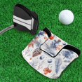 thumbnail image 5 of Haosy Pine Cones Trees Leaves Golf Mallet Putter Cover Strong Magnetic Leather Golf Club Headcover Closure, 5 of 7
