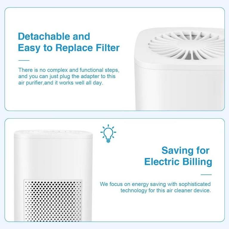Air Purifiers - Air Purifyer for Bedroom Home, Hepa Air Filter Cleaner  Super Mute Efficient Filtering for Allergies and Pets Smokers Office  Desktop