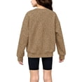 thumbnail image 4 of Leopard Print Sweatshirts for Girls Long Sleeve Crew Neck Pullover Fashion Top Trendy Fall Winter Casual Loose Fit Blouse, 4 of 6