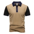 thumbnail image 5 of Bibifish Mens Polo Shirts Short Sleeve Color Block Raglan Casual Shirts Classic Fit Daily Wear Tops, 5 of 5