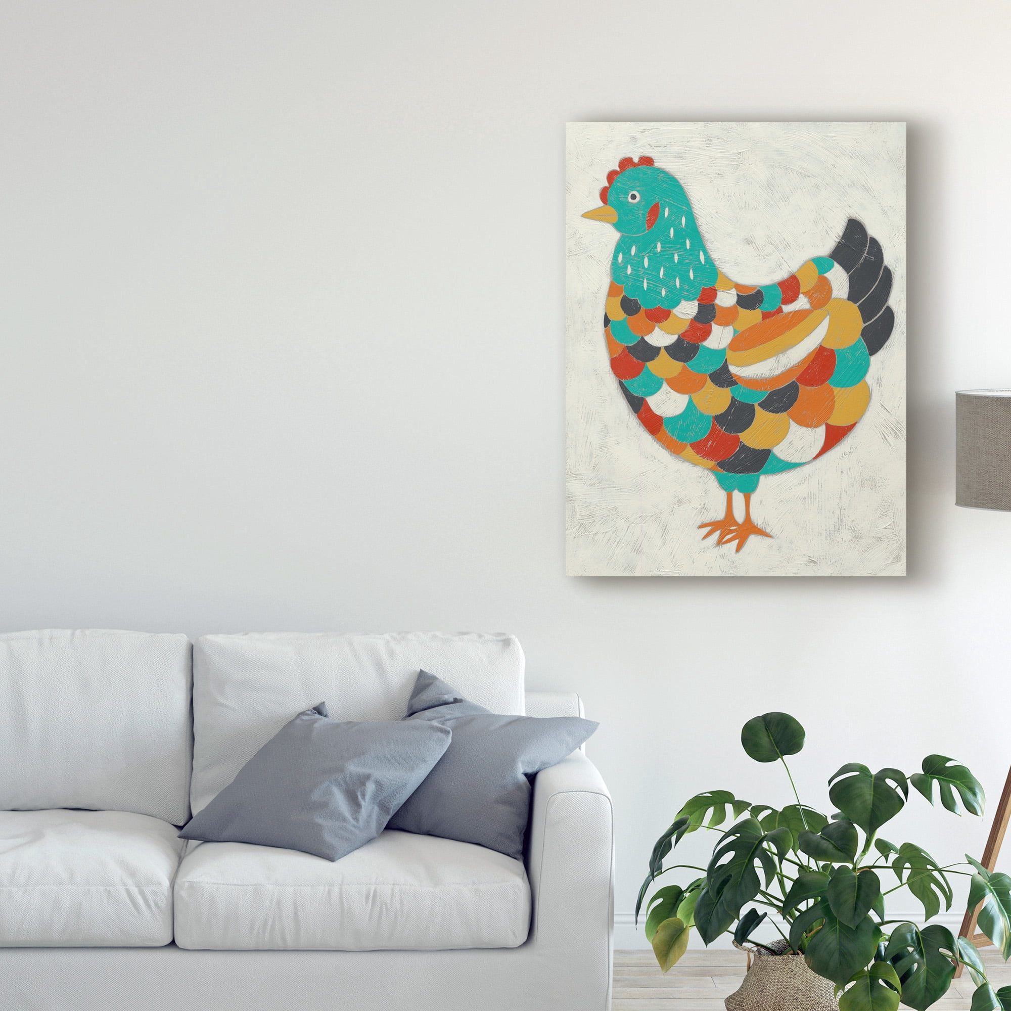 Trademark Fine Art 'Country Chickens II' Canvas Art by Chariklia Zarris