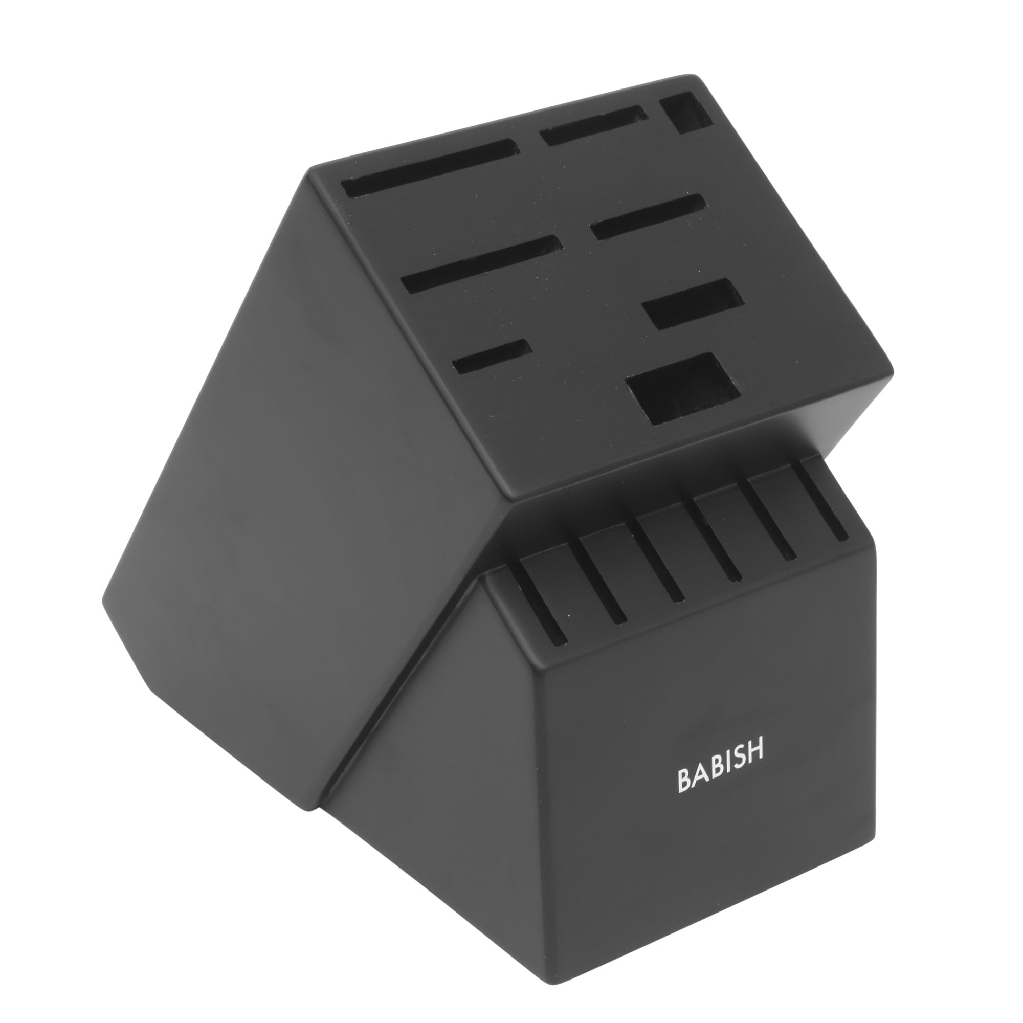Babish High-Carbon 1.4116 German Steel 15 Piece Full Tang Forged Cutlery Kitchen Knife Block Set - Stainless Steel