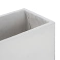 thumbnail image 6 of DecMode 21", 17"W Rectangular White Fiberclay Ceramic Planter with Brown Wooden Legs (2 Count), 6 of 14