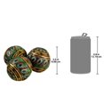 thumbnail image 3 of Design Toscano Peacock Feathered Orbs Decorative Accent Balls, 8 cm, Set of Three, Polyresin, Full Color, 3 of 3