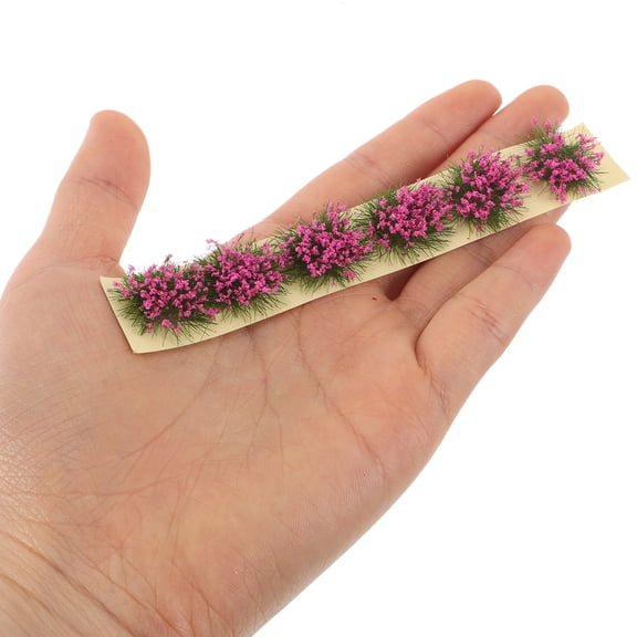 5 Sets Miniature Dollhouse Outdoor Green Plants Flower Clusters for Craft Decoration Accessories