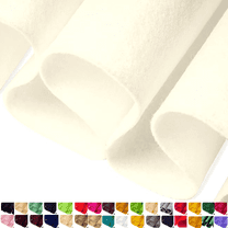 FabricLA Felt Fabric | 36"X 36" inch (1 Square Yard) 1.6mm Thick Fabric | Non-Stiff, Soft Fabric Material | Durable Felt Fabric | Soft Felt Roll for Crafts, Sewing, and Padding | Ivory