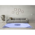 thumbnail image 3 of Ahgly Company Machine Washable Indoor Rectangle Abstract Blue Modern Area Rugs, 4' x 6', 3 of 4