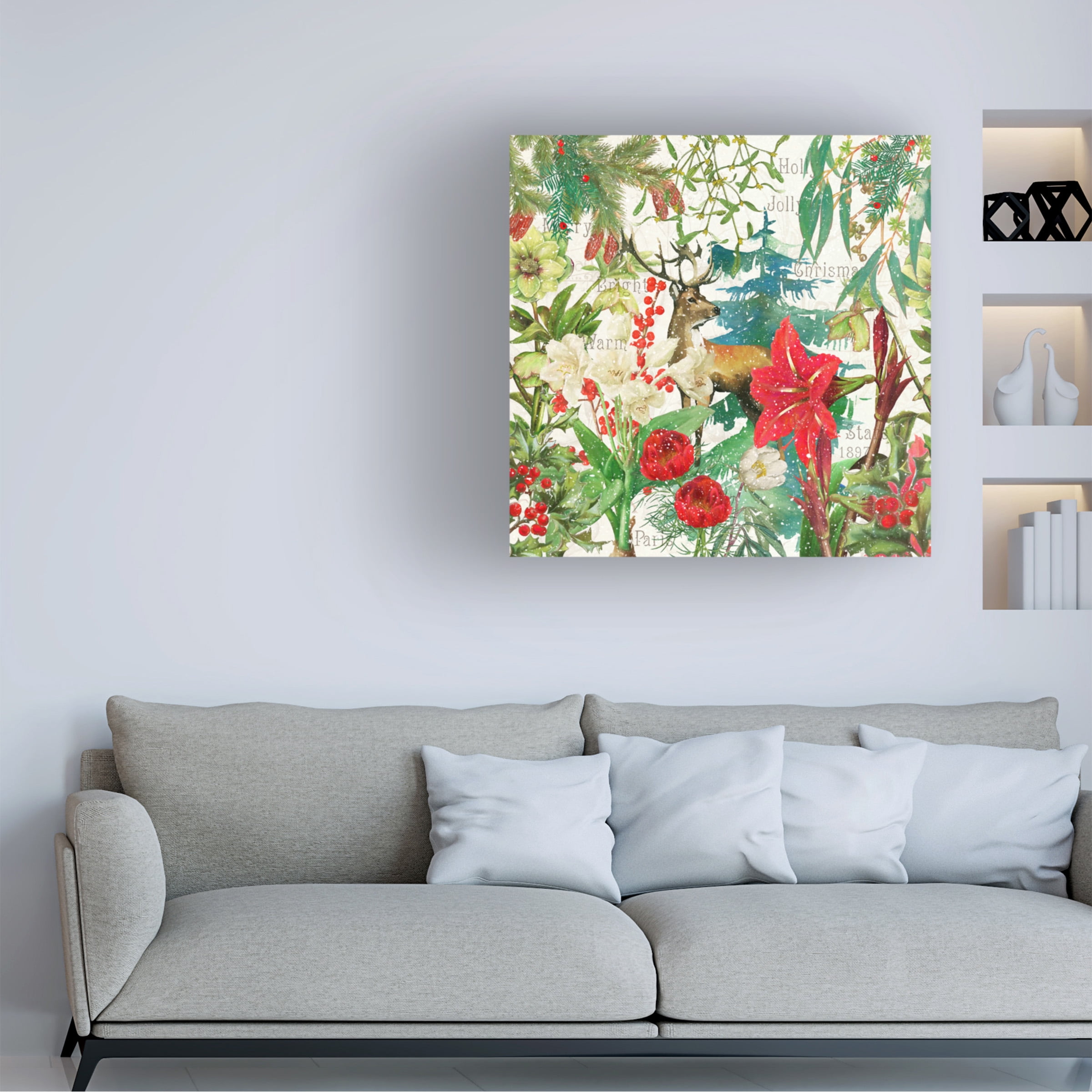 Cora Niele 'Christmas Florals' Canvas Art