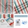 thumbnail image 4 of Red Green Blue Striped Blackout Curtains for Bedroom/Living Room, Thermal Insulated Kitchen Curtains, Modern Farmhouse Stripes Grommet Darkening Window Treatment Drapes 42"x63"x2, 4 of 8