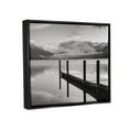 thumbnail image 3 of Stupell Industries Lakeside Mountain Dock Nature Photography Black Floater Framed Art Print Wall Art, 21 x 17, 3 of 9