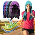 thumbnail image 2 of Opolski Cooling Hoodie Towel Sweat Absorption Extra Soft Sun Quick Drying Sweat Towel Neck Wrap Sports Supplies Grey, 2 of 8