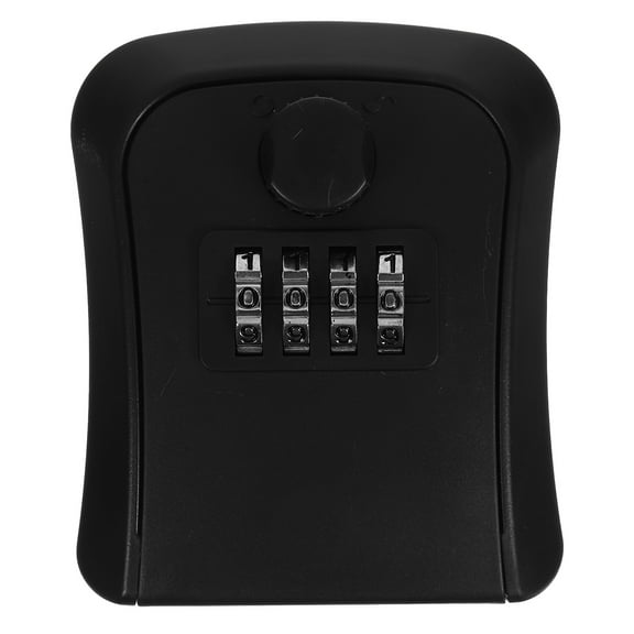 SEWCHICS Password Storage Box Key Lock Box Black ABS 1Pcs
