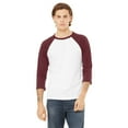 thumbnail image 1 of Bella + Canvas Unisex 3/4-Sleeve Baseball T-Shirt, 1 of 1