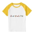 thumbnail image 1 of RXIRUCGD 2025 Vêtements d'Été pour Enfants Tout-Petits Garçons Filles Mode Mignon Col Rond Imprimé Manches Courtes Haut, 1 of 7